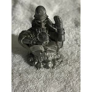vtg Spoontique small 2.5”  pewter wizard figurine crystal ball 959